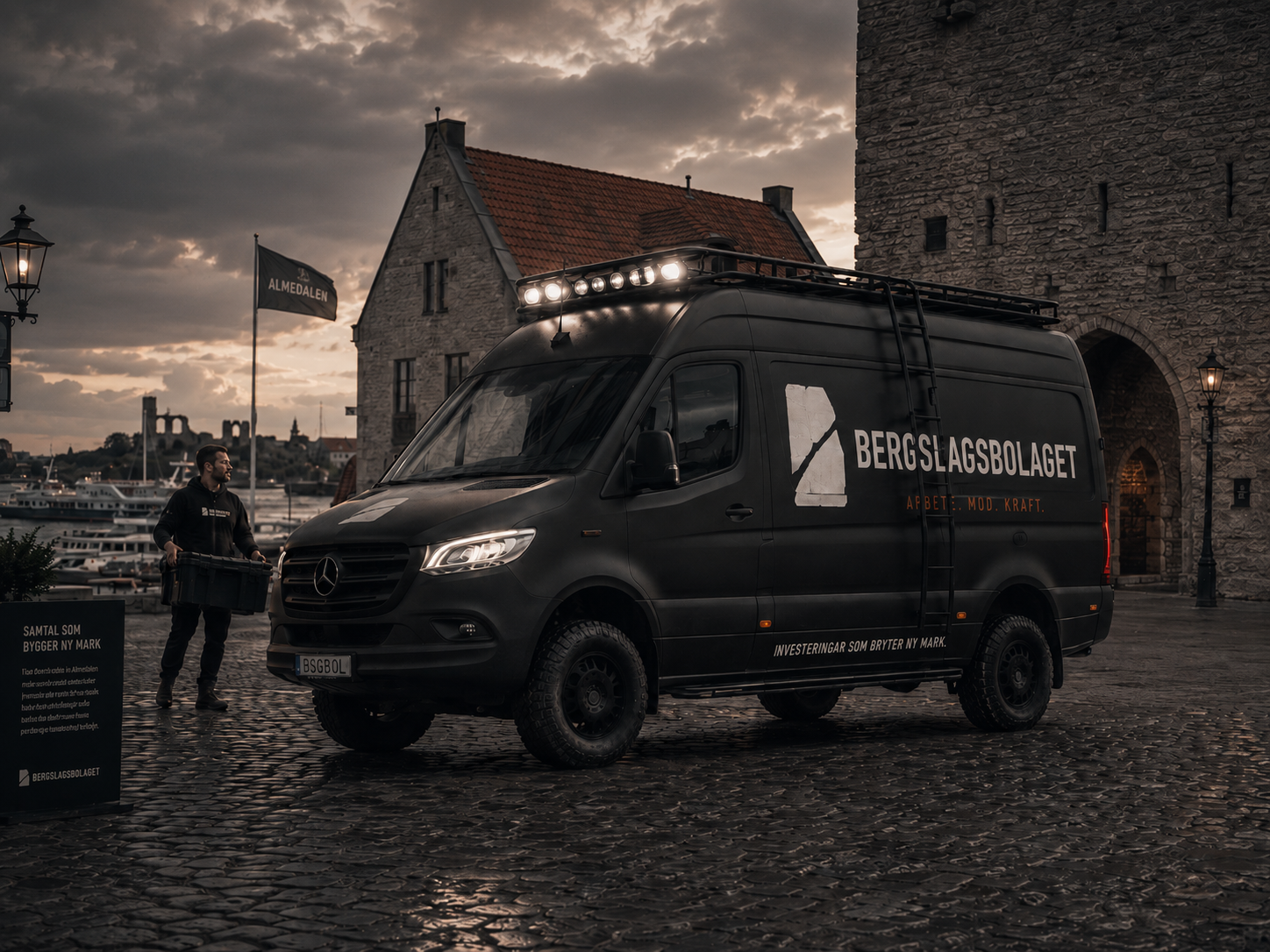 Bergslagsbolagets bil på plats i Visby under Almedalsveckan